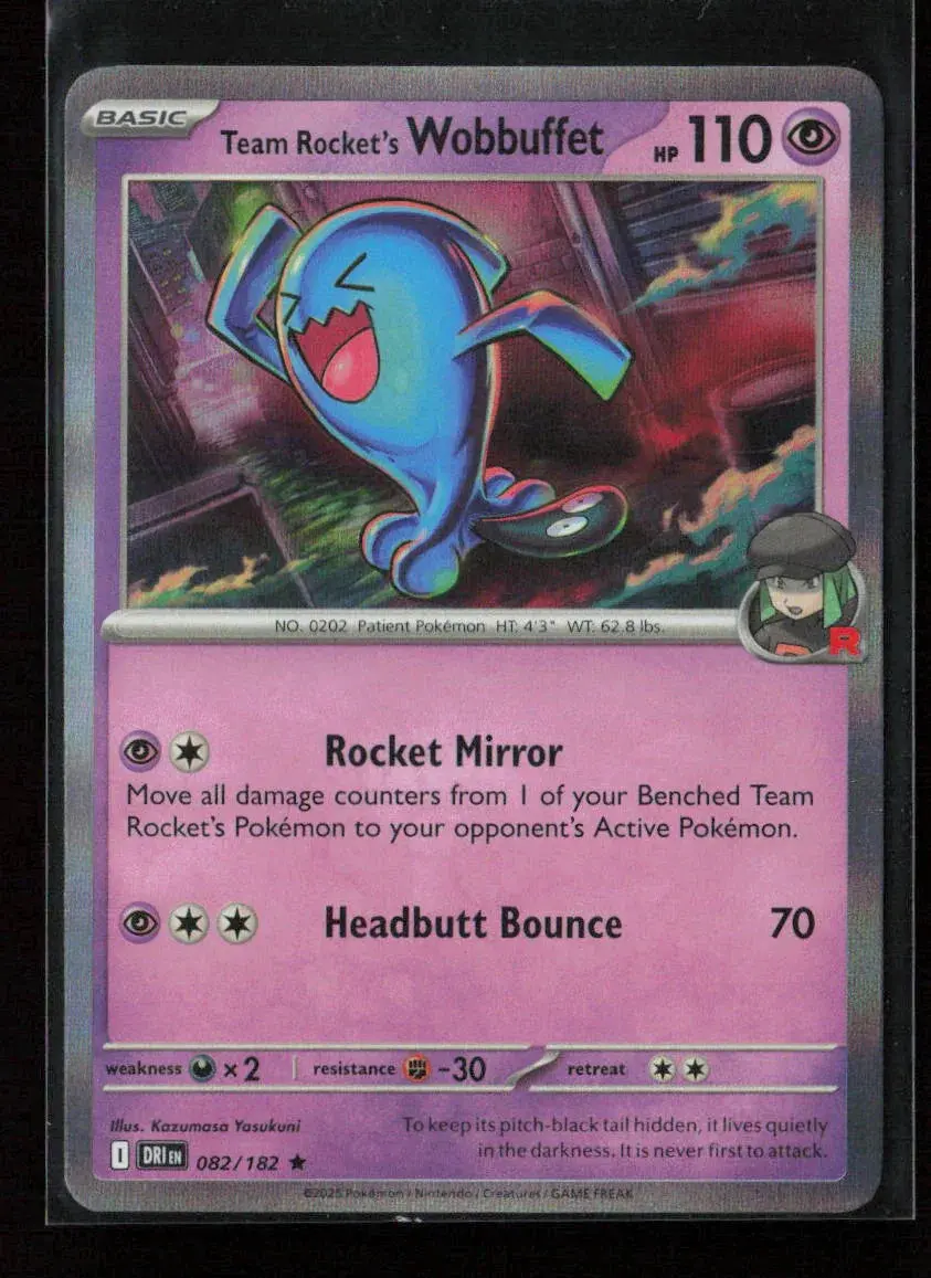 Team Rocket's Wobbuffet Rare Sv10: Destined Rivals 082/182 Nm 1