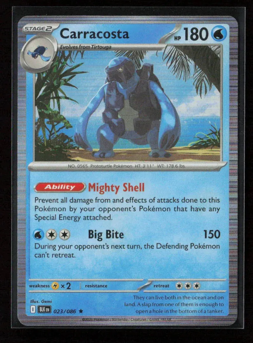 Carracosta Rare Sv: Black Bolt 023/086 Nm 1