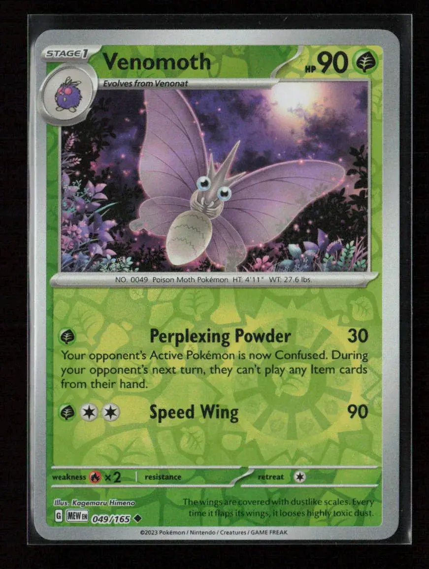 Venomoth Uncommon Sv: Scarlet & Violet 151 049/165 Nm 1