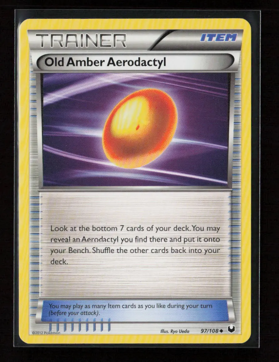 Old Amber Aerodactyl Uncommon Dark Explorers 97/108 Nm 1