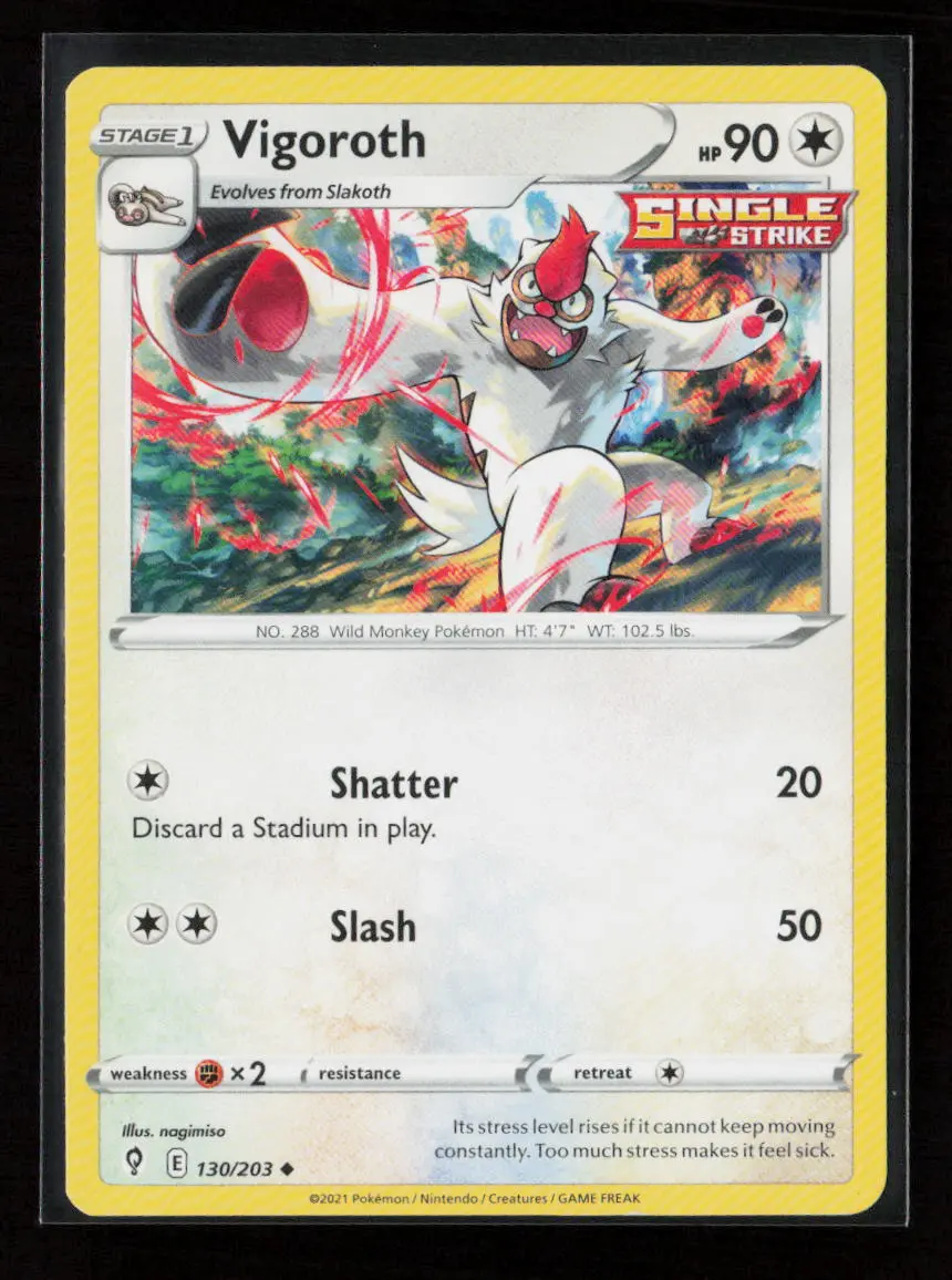 Vigoroth Uncommon Swsh07: Evolving Skies 130/203 Lp 1