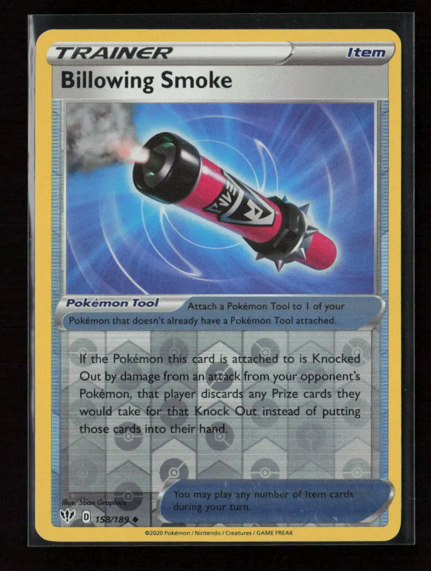 Billowing Smoke Uncommon Swsh03: Darkness Ablaze 158/189 Nm 1