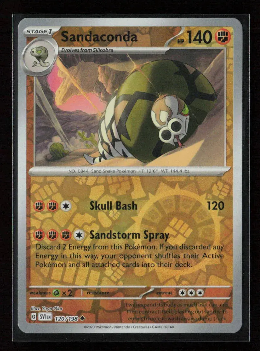 Sandaconda Uncommon Sv01: Scarlet & Violet Base Set 120/198 Nm 1