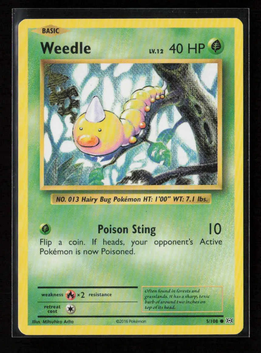 Weedle Common Xy - Evolutions 5/108 Lp 1