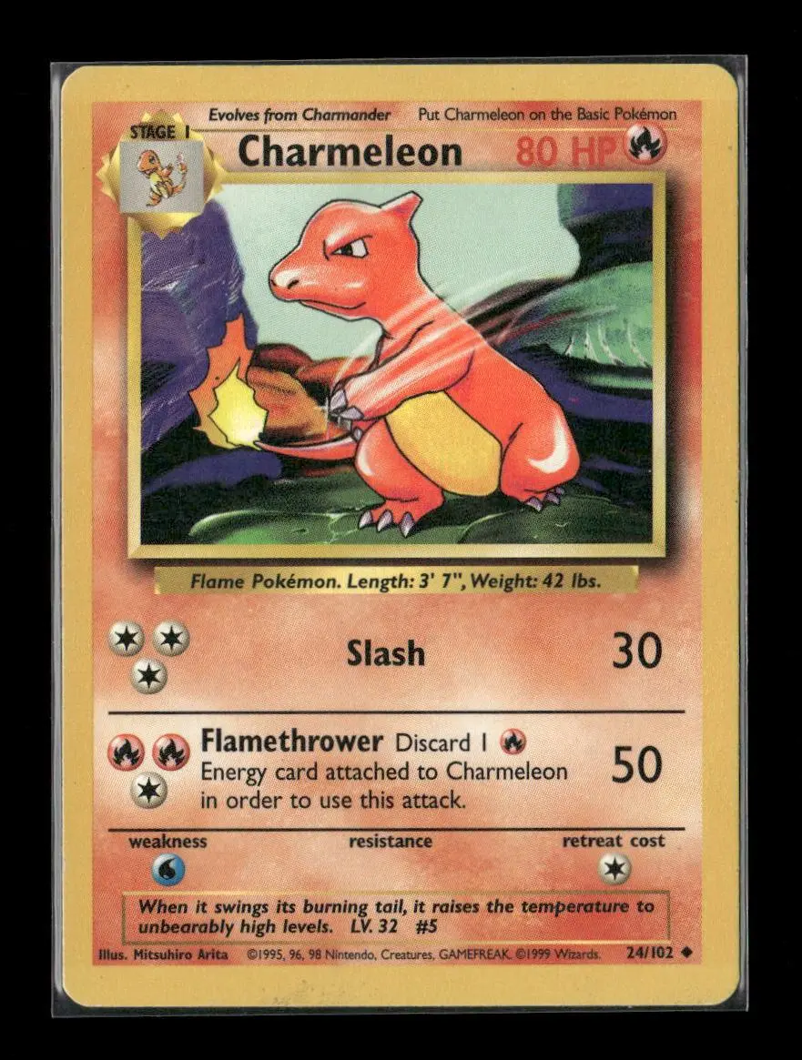 Charmeleon Uncommon Base Set 024/102 Lp 1