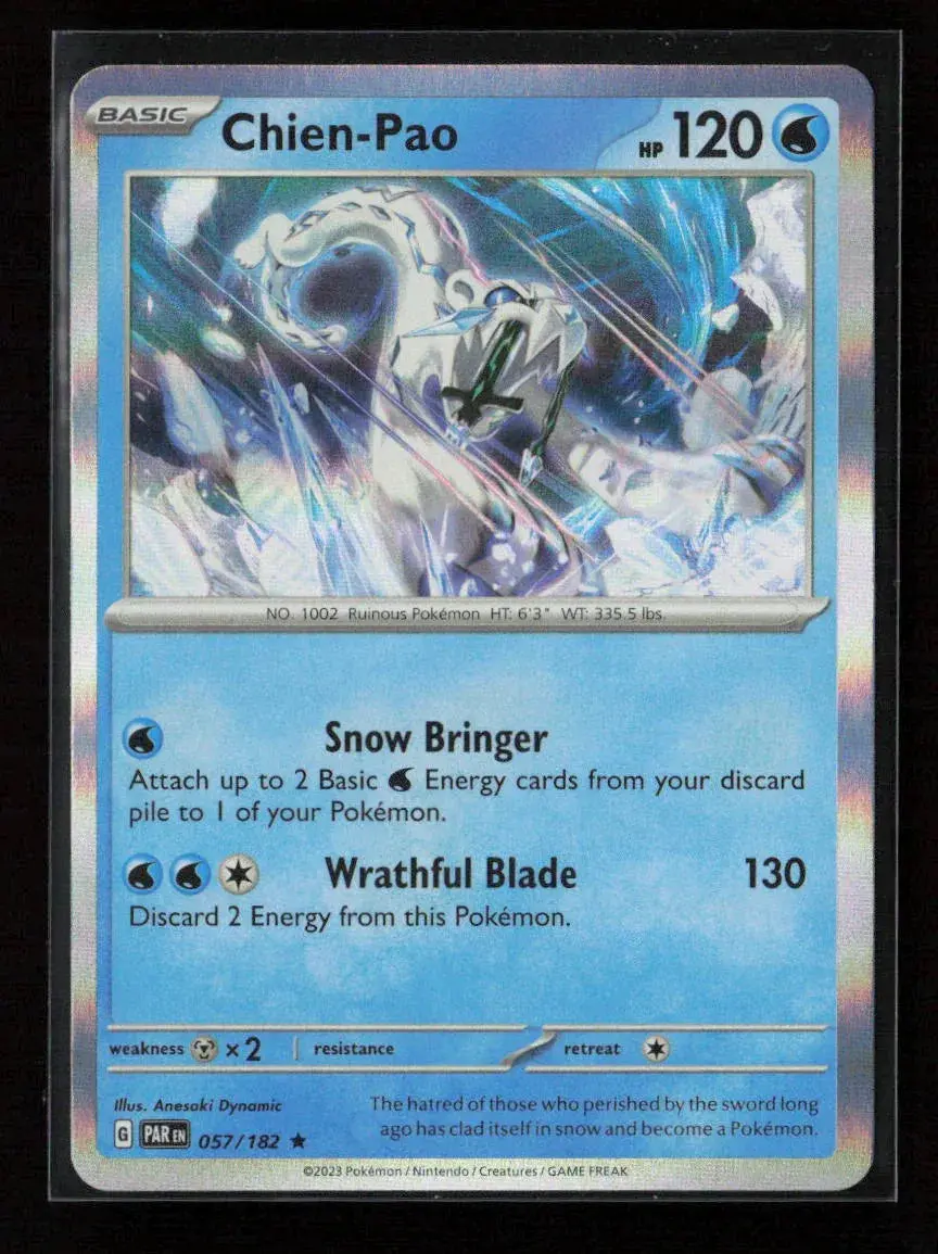 Chien-Pao Rare Sv04: Paradox Rift 057/182 Nm 1