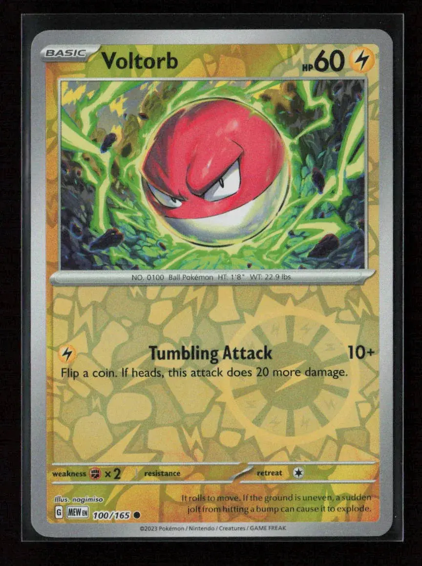 Voltorb Common Sv: Scarlet & Violet 151 100/165 Nm 1