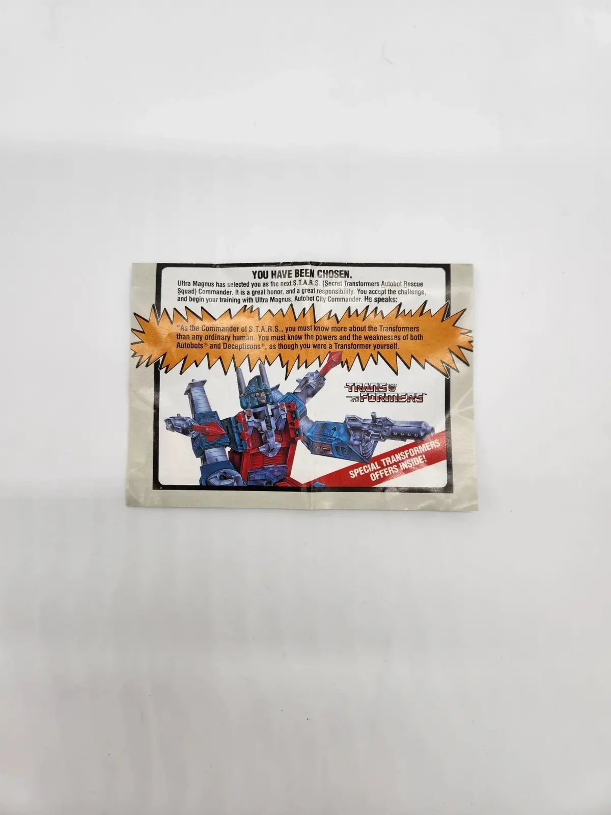 G1 S.T.A.R.S. Ultra Magnus Offer 1