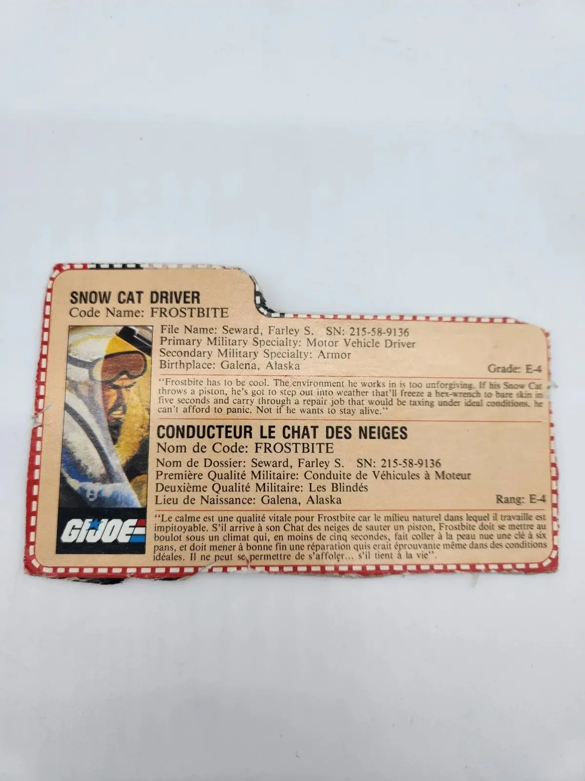 Frostbite File Card 1