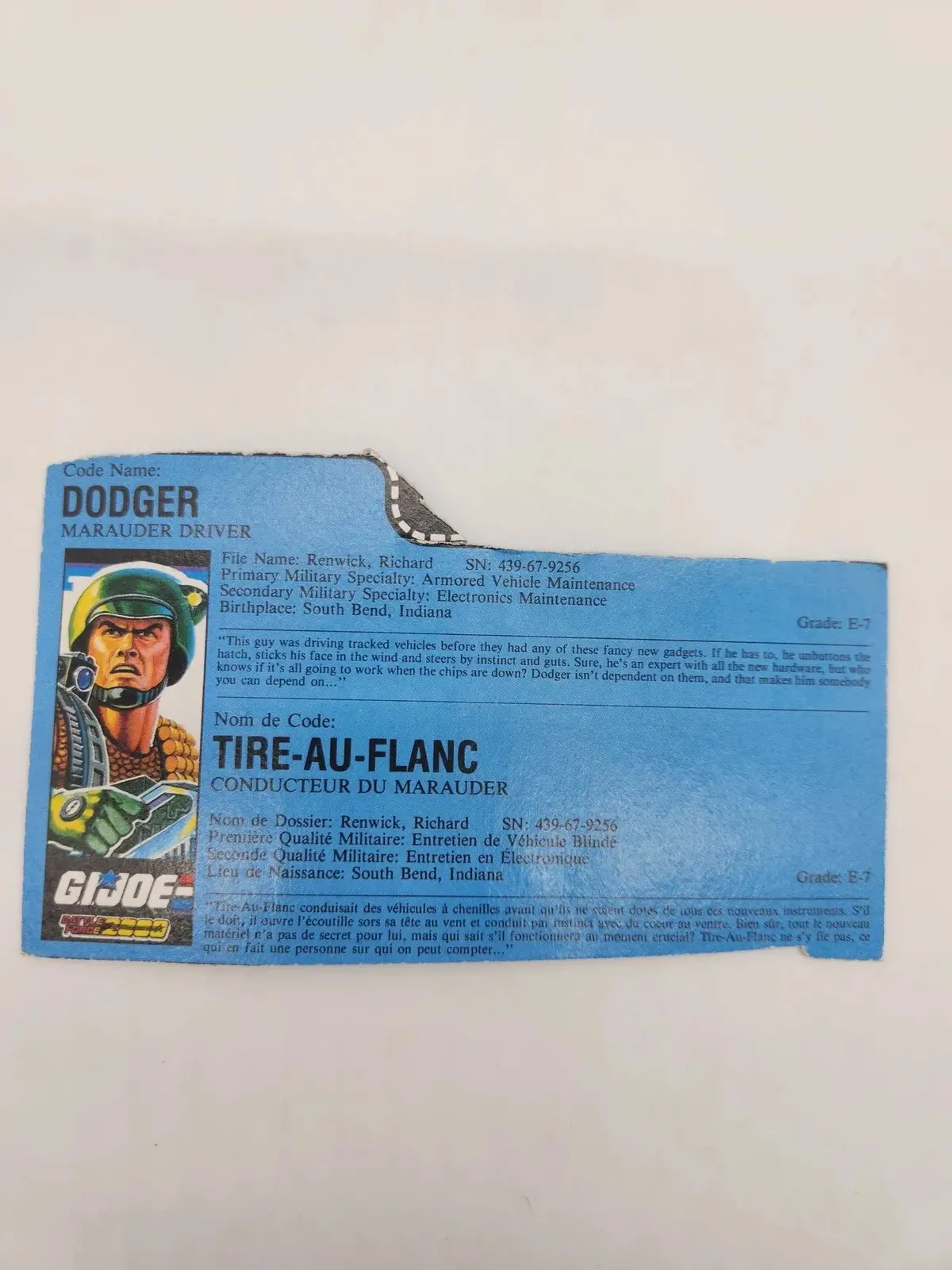 Dodger File Card 1