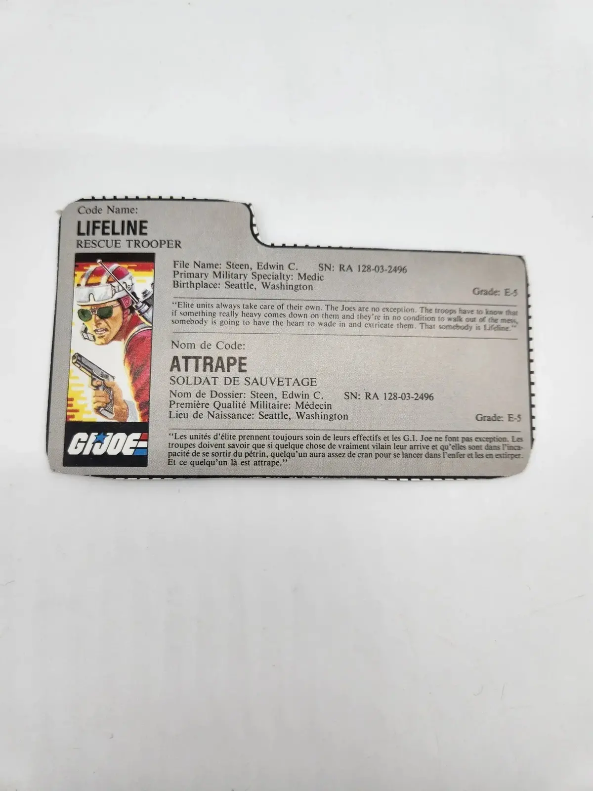 Lifeline File Card 1