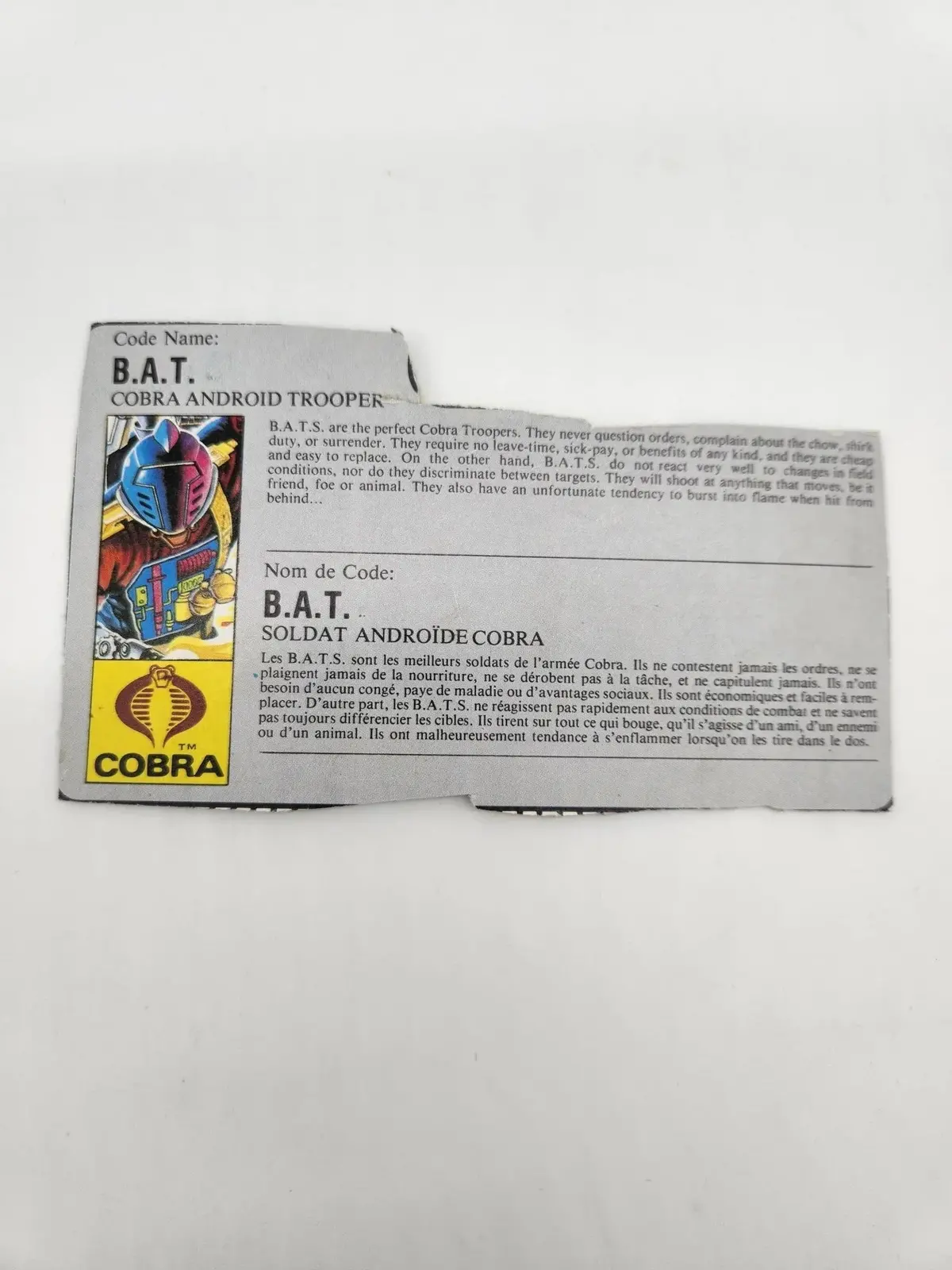 B.A.T.S. File Card 1