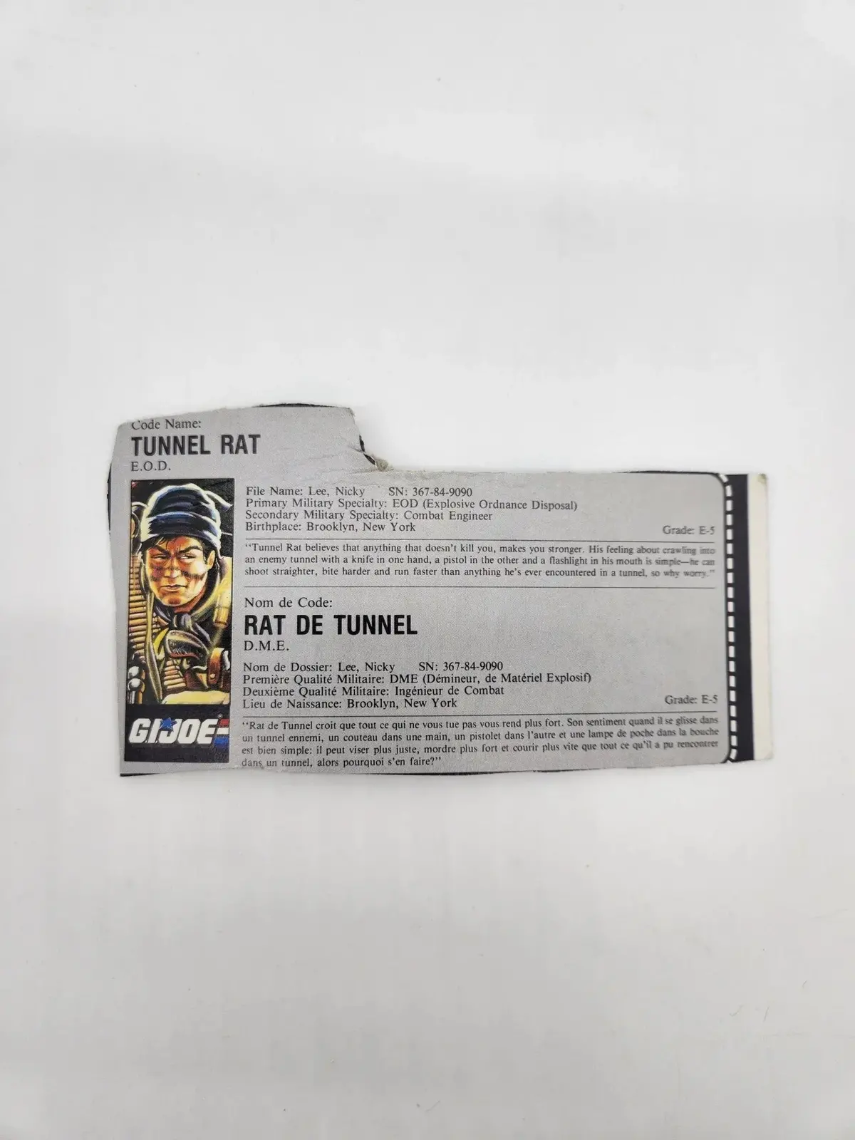 Tunnel Rat File Card 1