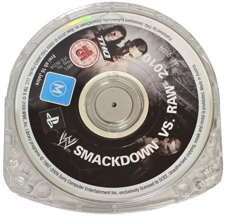 Smackdown Vs Raw 2010 Sony Psp Game Disc Only (Preowned) 1