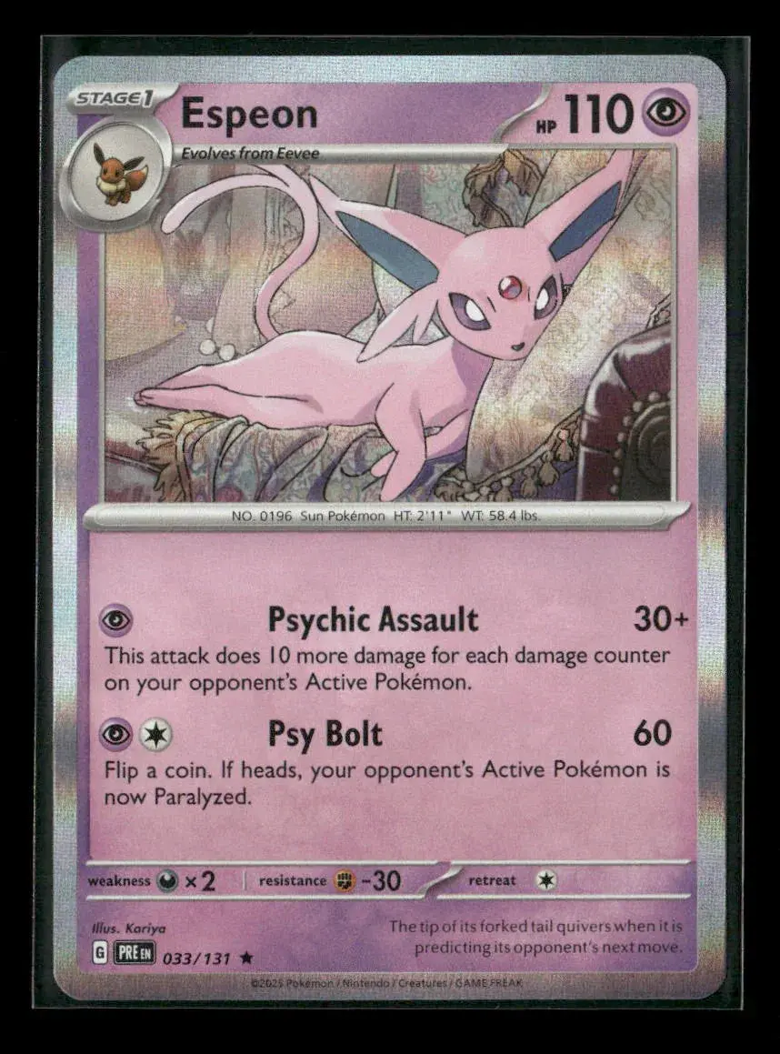 Espeon Rare Sv: Prismatic Evolutions 033/131 Nm 1