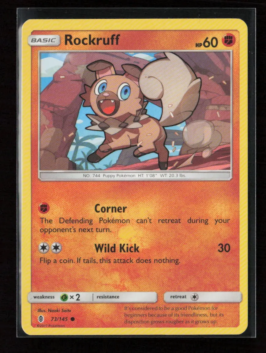 Rockruff Common Sm - Guardians Rising 73/145 Lp 1