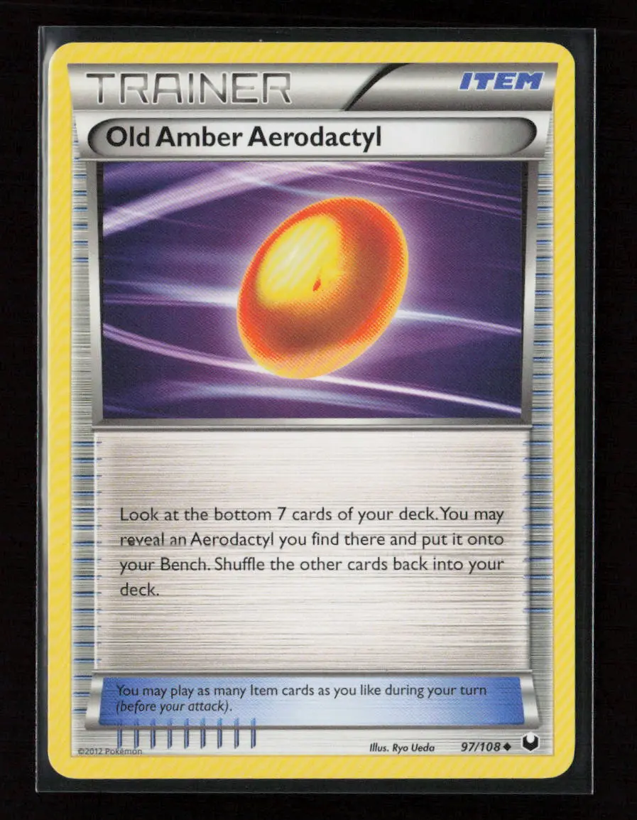Old Amber Aerodactyl Uncommon Dark Explorers 97/108 Nm 1