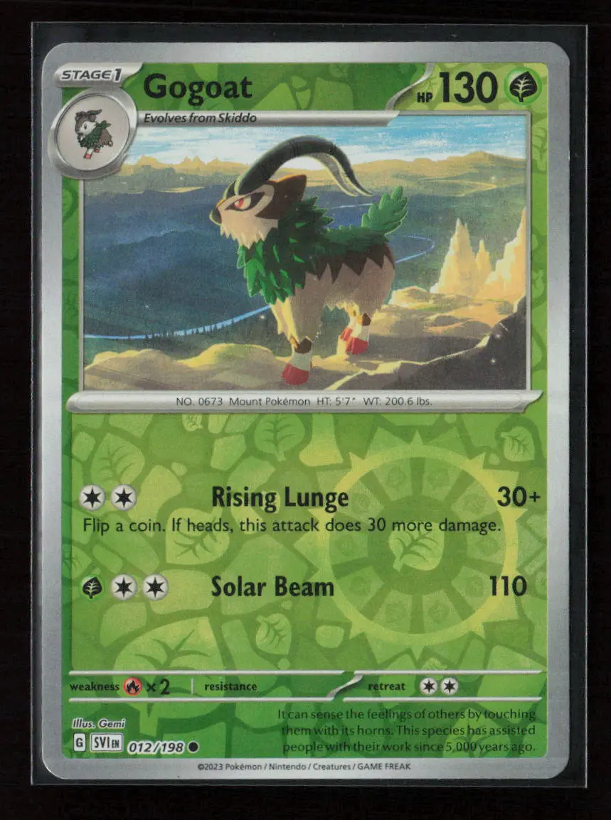Gogoat Common Sv01: Scarlet & Violet Base Set 012/198 Lp 1