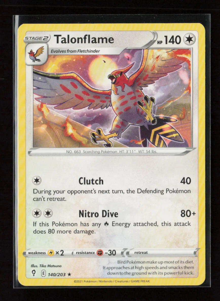 Talonflame Rare Swsh07: Evolving Skies 140/203 Nm 1