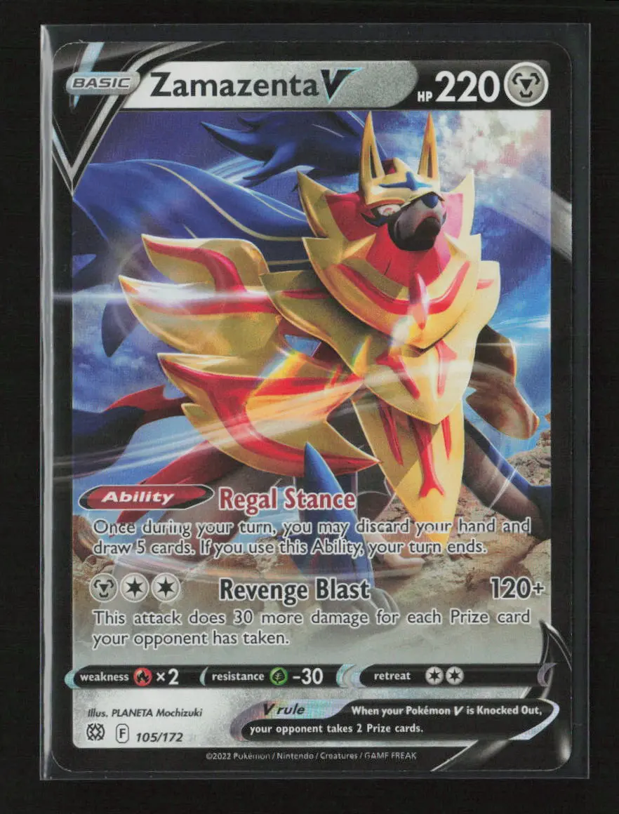 Zamazenta V Ultra Rare Swsh09: Brilliant Stars 105/172 Nm 1
