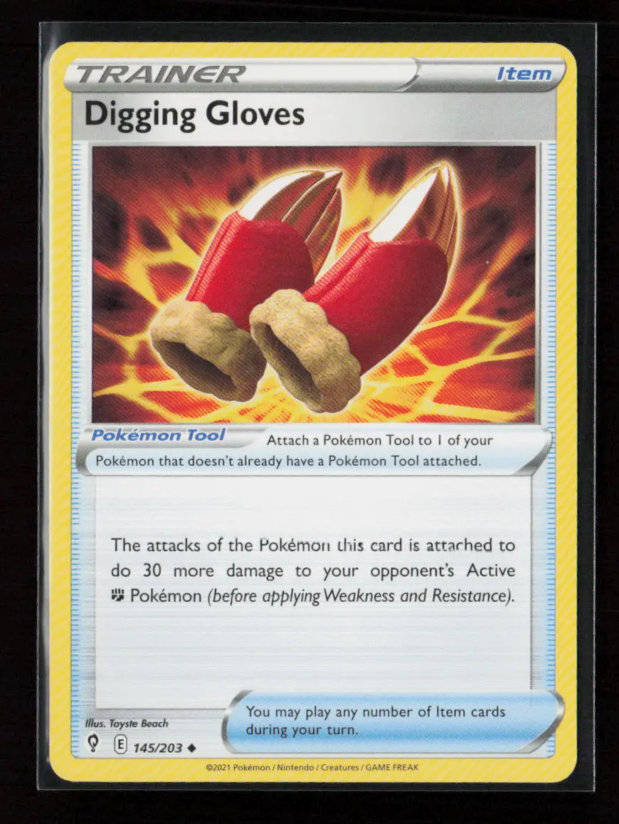 Digging Gloves Uncommon Swsh07: Evolving Skies 145/203 Lp 1