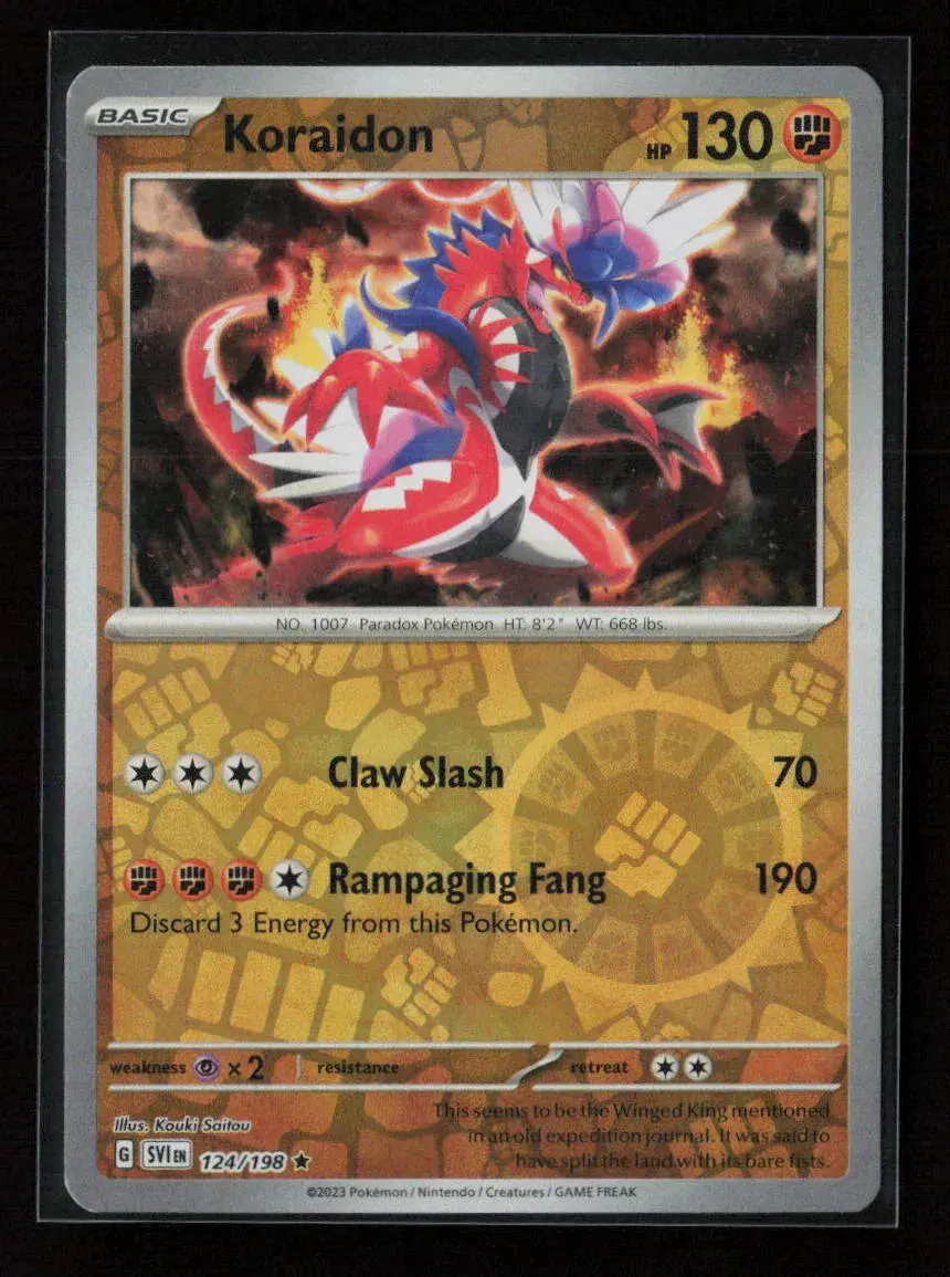 Koraidon Rare Sv01: Scarlet & Violet Base Set 124/198 Nm 1