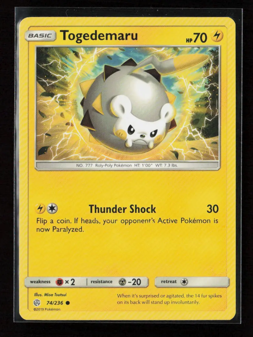 Togedemaru Common Sm - Cosmic Eclipse 74/236 Lp 1