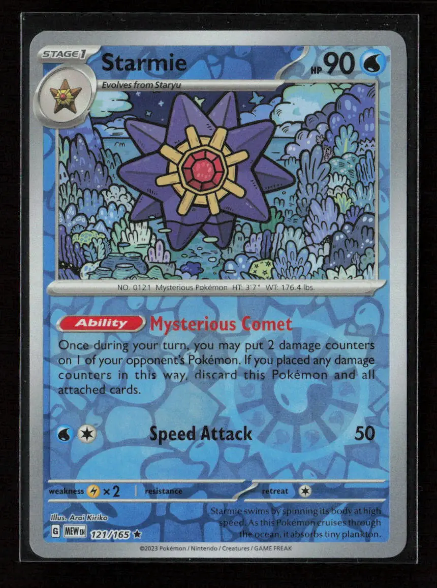 Starmie Rare Sv: Scarlet & Violet 151 121/165 Nm 1