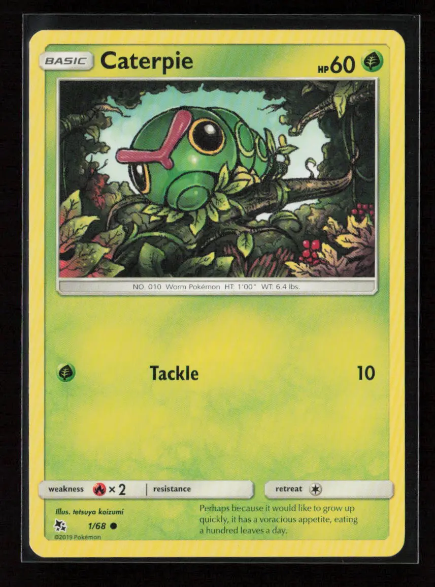 Caterpie Common Hidden Fates 1/68 Nm 1