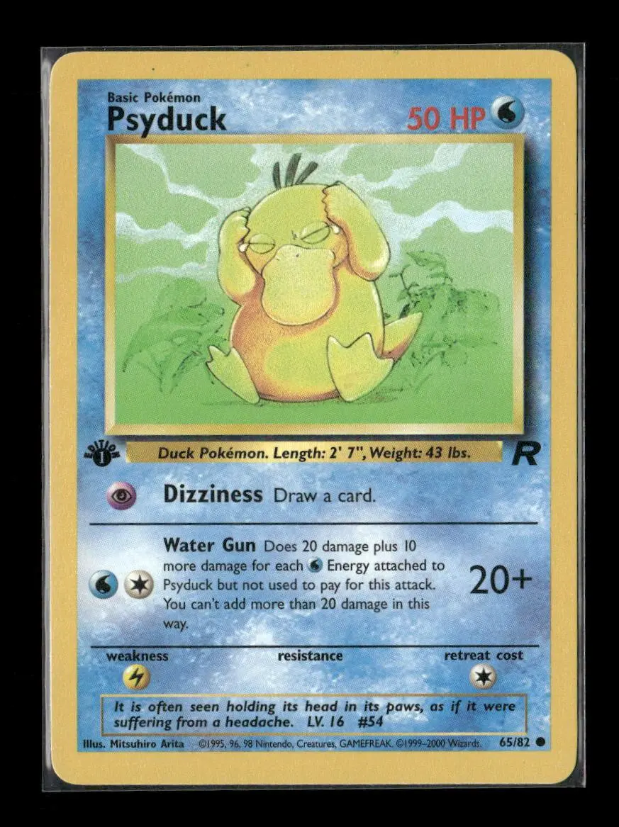 Psyduck Common Team Rocket 65/82 Lp 1
