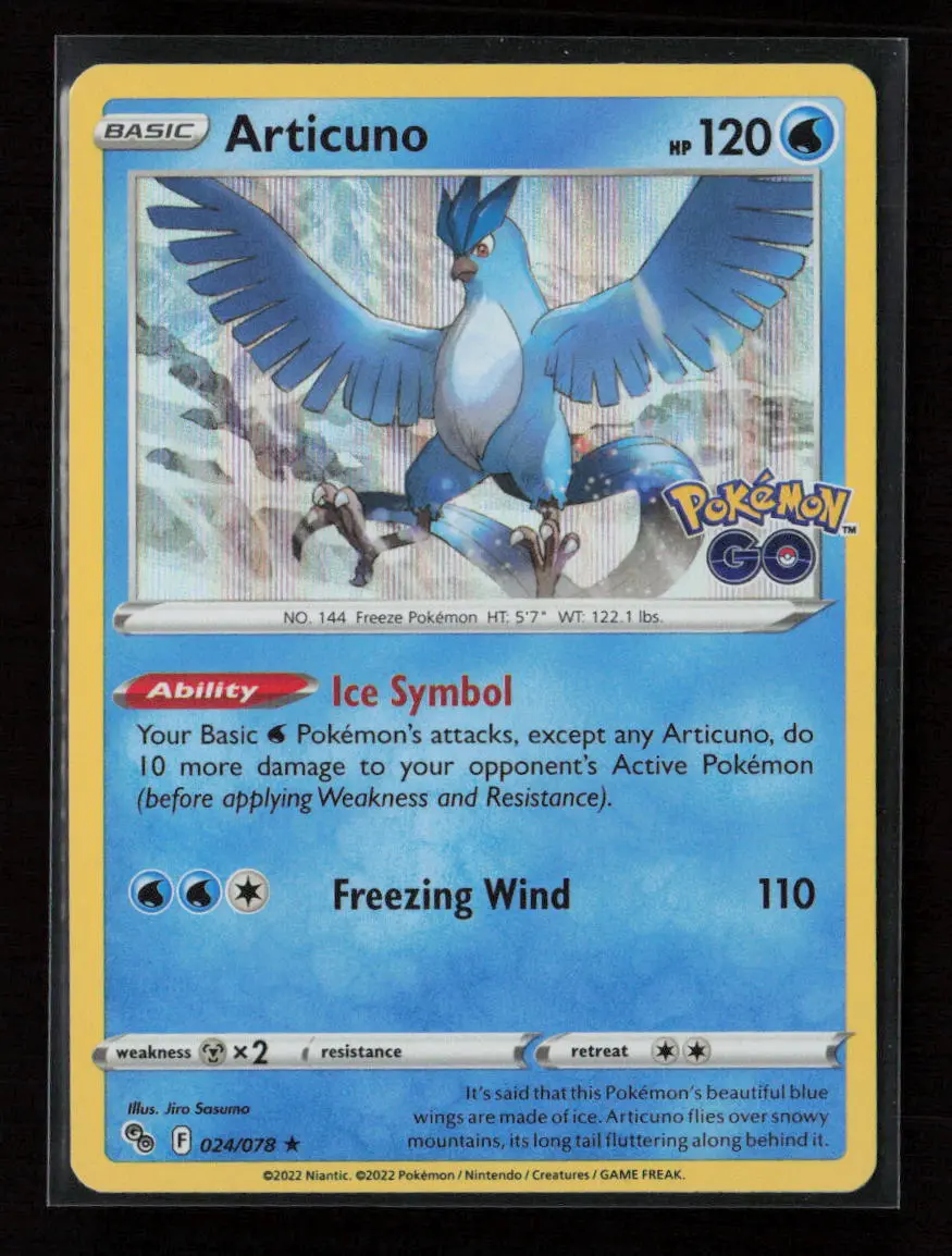 Articuno Holo Rare Pokemon Go 024/078 Nm 1