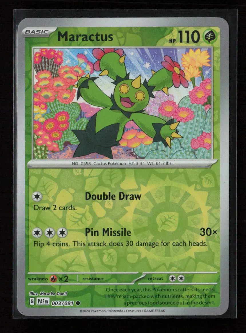 Maractus Common Sv: Paldean Fates 003/091 Nm 1