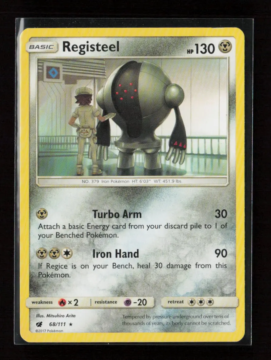 Registeel Rare Sm - Crimson Invasion 68/111 Mp 1