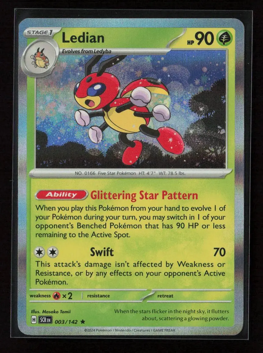 Ledian - Rare Sv07: Stellar Crown 003/142 Nm 1