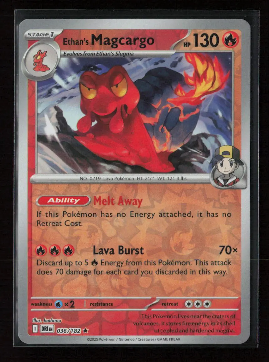 Ethan's Magcargo Rare Sv10: Destined Rivals 036/182 Nm 1