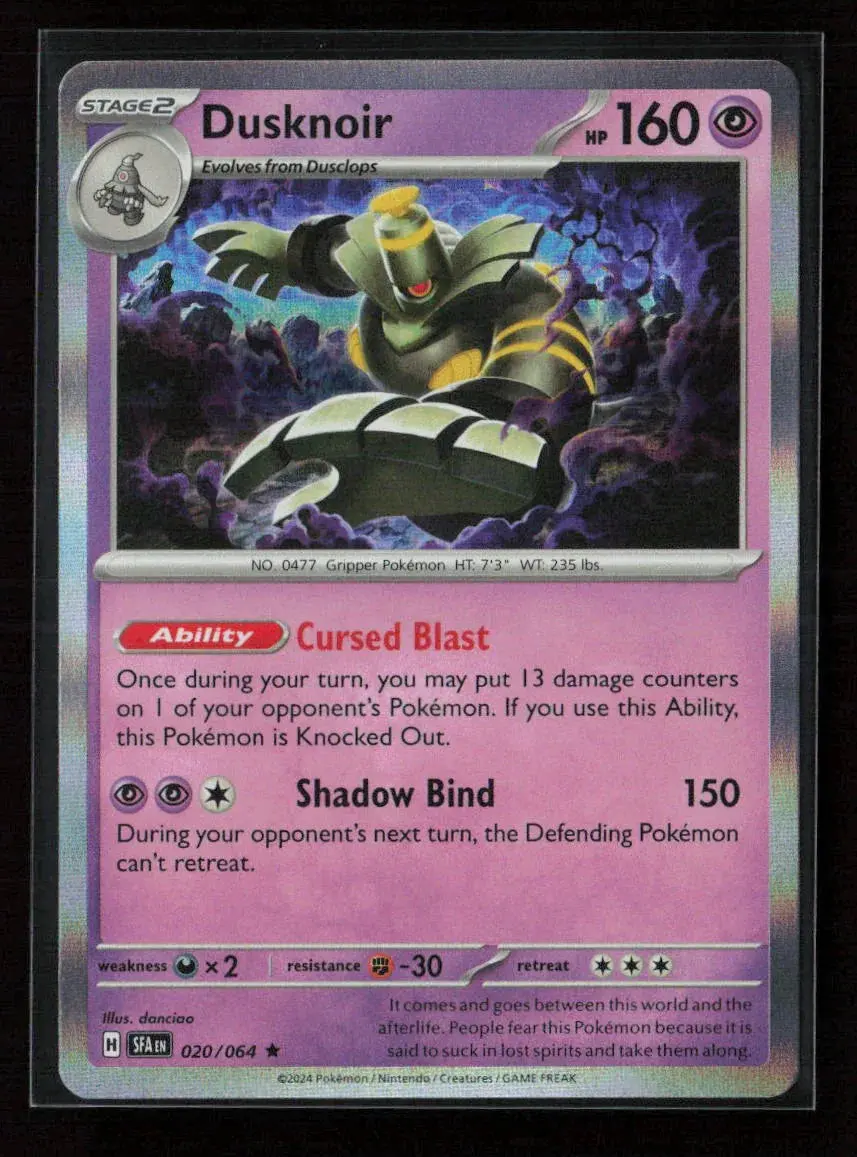Dusknoir - Rare Sv: Shrouded Fable 020/064 Nm 1
