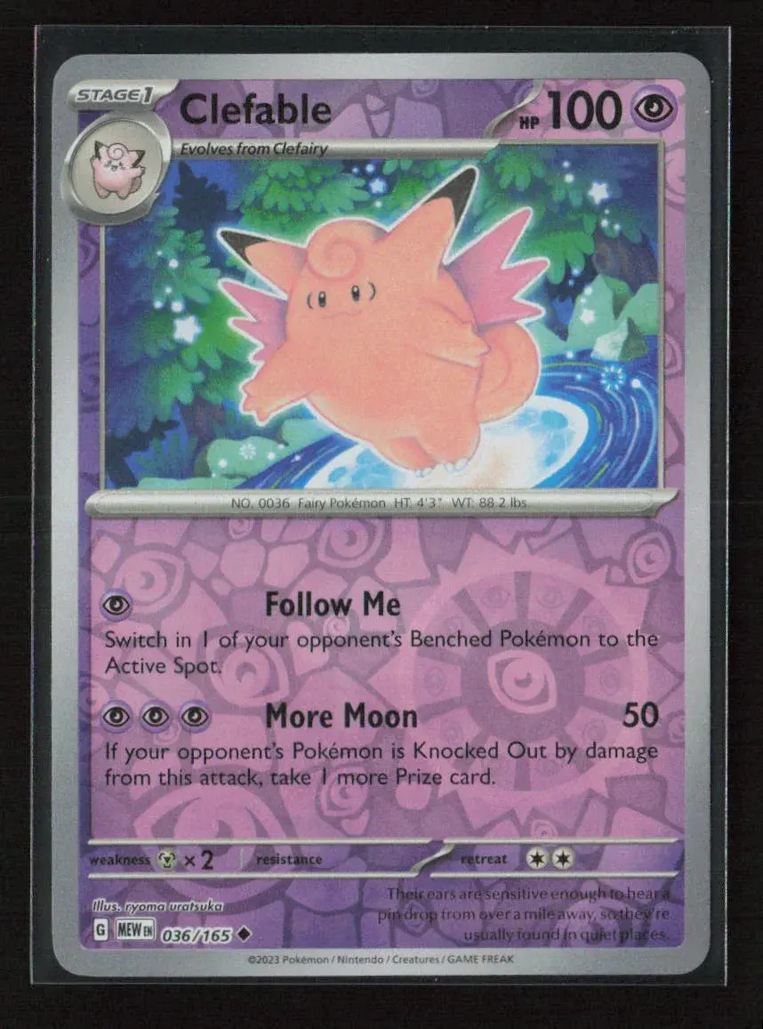 Clefable Uncommon Sv: Scarlet & Violet 151 036/165 Nm 1