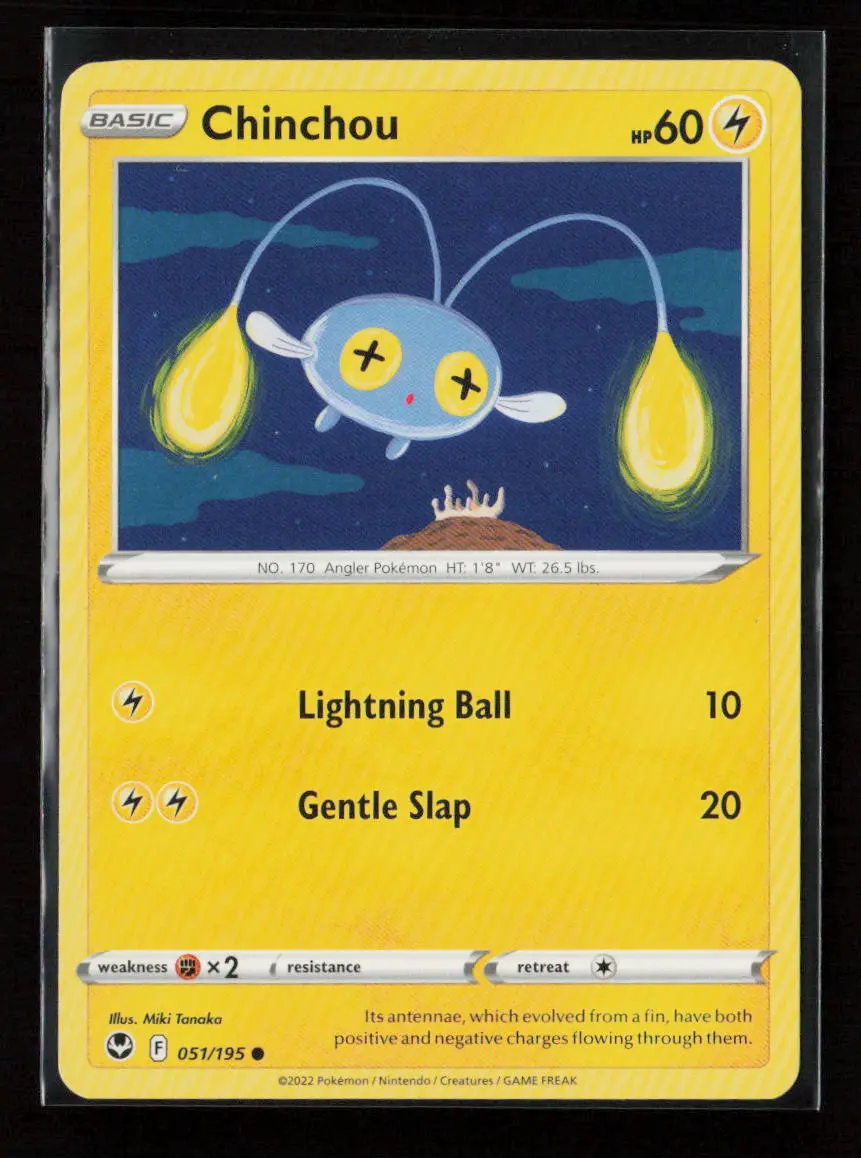 Chinchou Common Swsh12: Silver Tempest 051/195 Lp 1