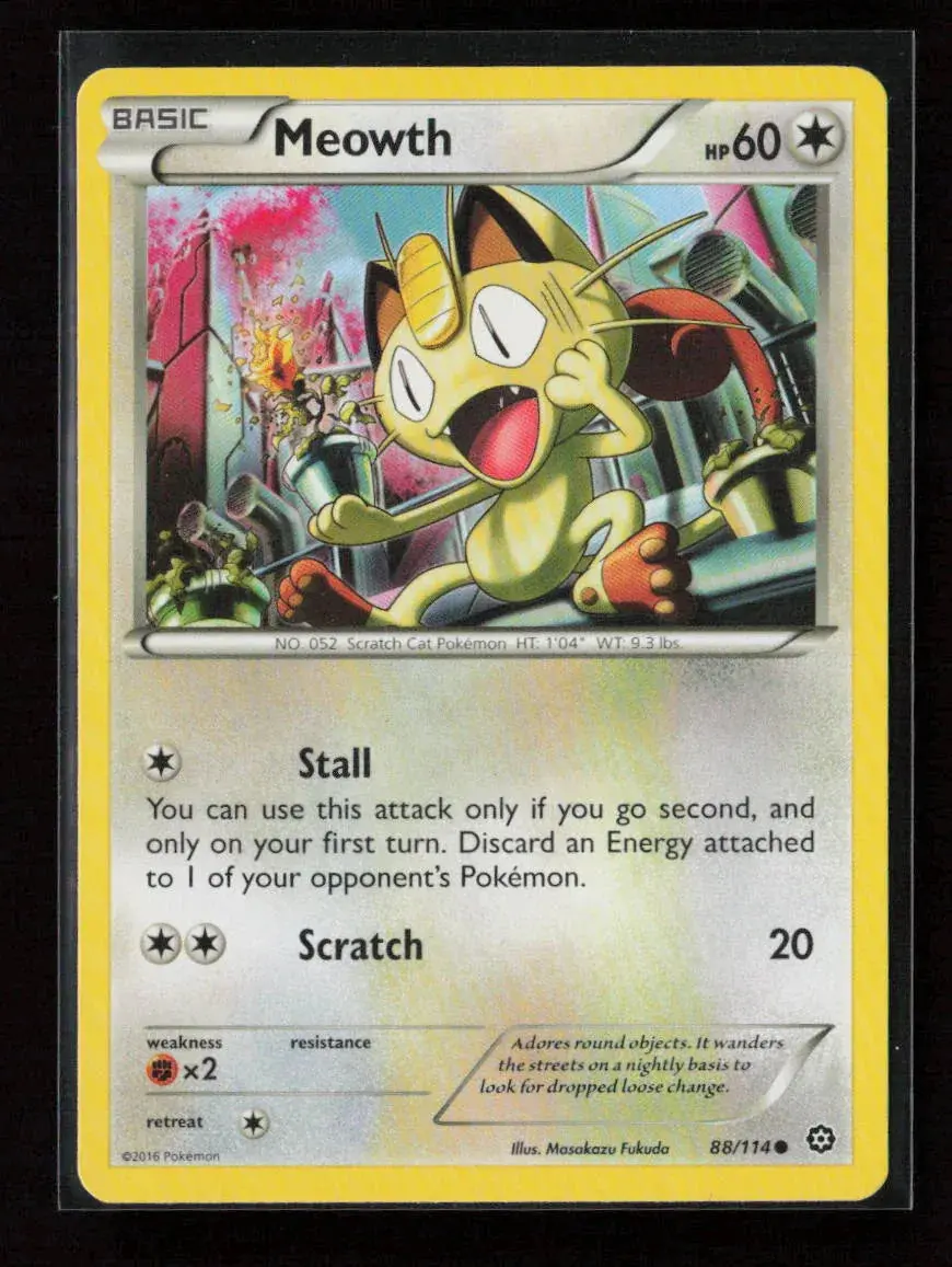 Meowth Common Xy - Steam Siege 88/114 Lp 1