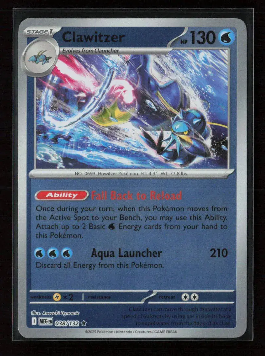 Clawitzer - Rare Me01: Mega Evolution 038/132 Nm 1
