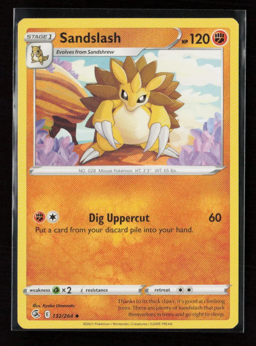 Sandslash Uncommon Swsh08: Fusion Strike 132/264 Lp 1