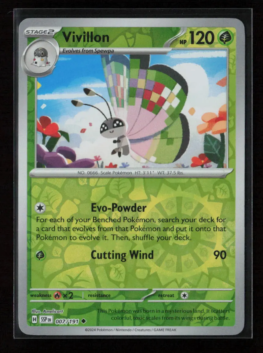Vivillon - Uncommon Sv08: Surging Sparks 007/191 Nm 1