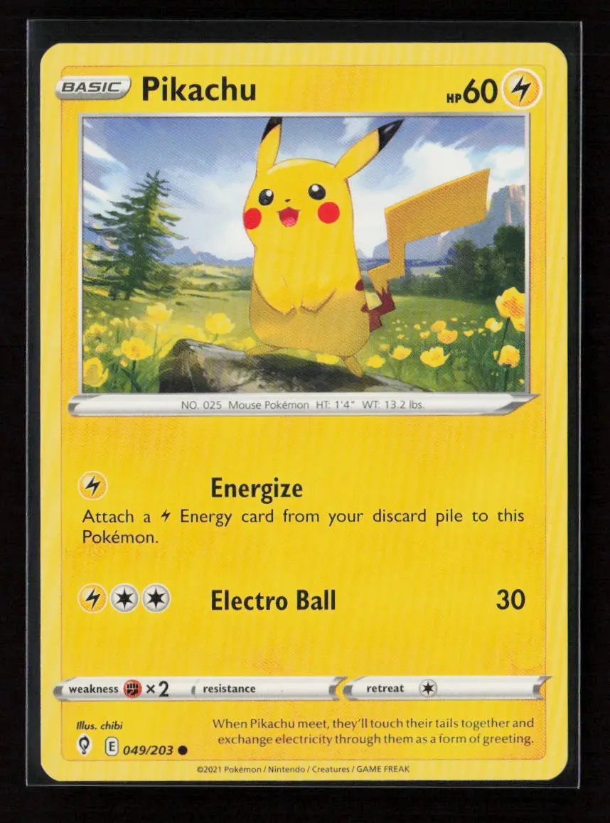 Pikachu Common Swsh07: Evolving Skies 049/203 Lp 1