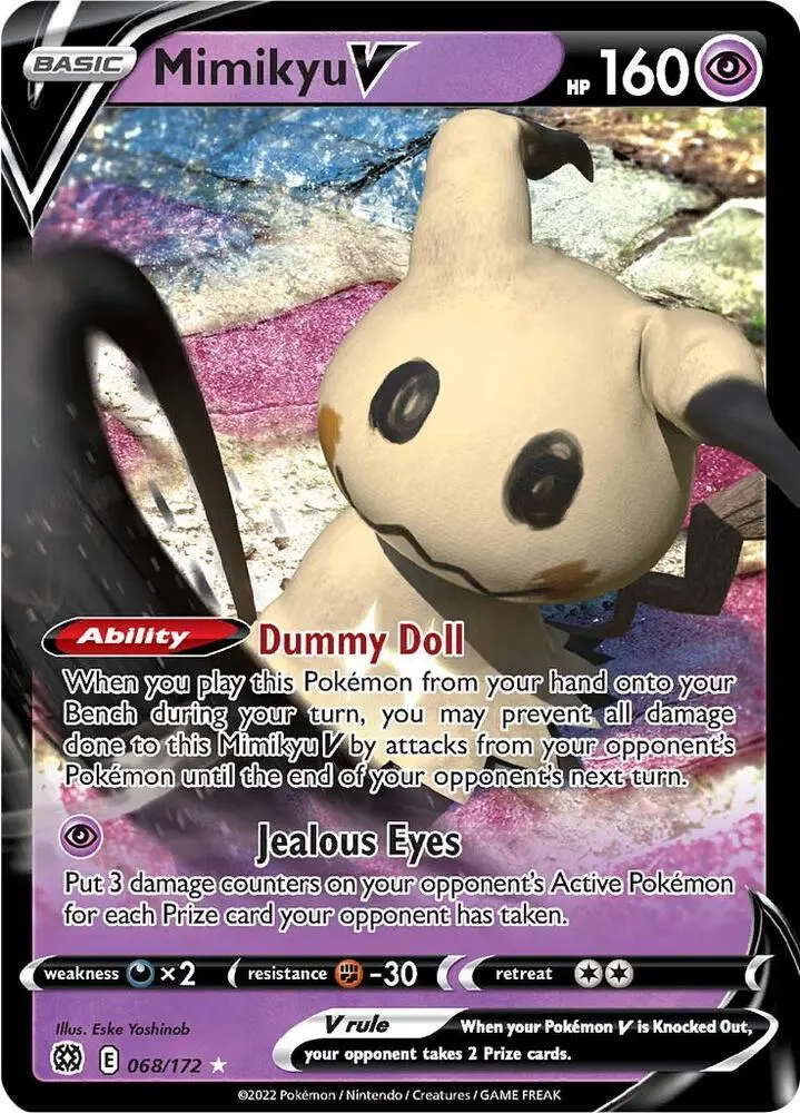 Mimikyu V Ultra Rare Swsh09: Brilliant Stars 068/172 Nm 1
