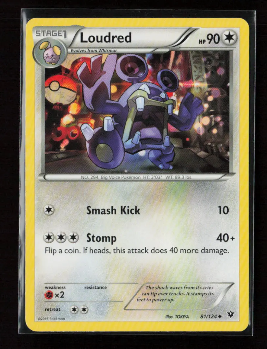 Loudred Uncommon Xy - Fates Collide 81/124 Lp 1