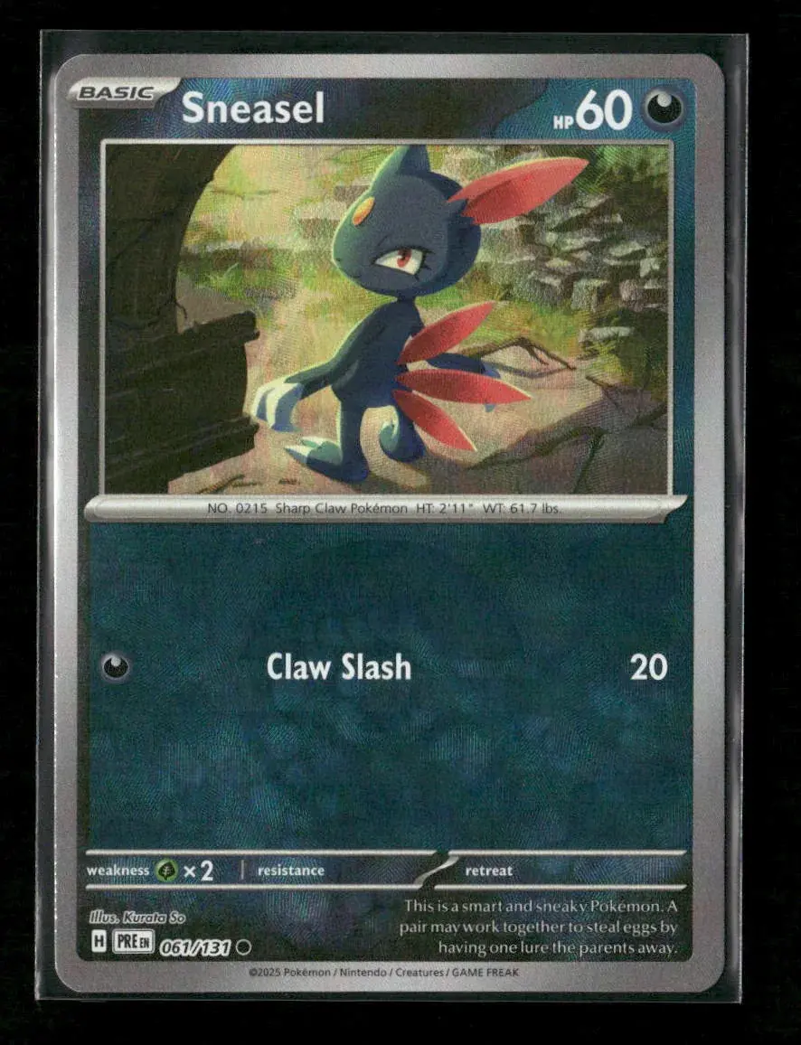 Sneasel (Master Ball Pattern) Common Sv: Prismatic Evolutions 061/131 Nm 1