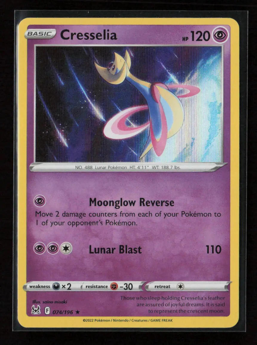 Cresselia Holo Rare Swsh11: Lost Origin 074/196 Nm 1