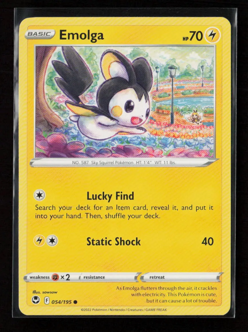 Emolga Common Swsh12: Silver Tempest 054/195 Lp 1