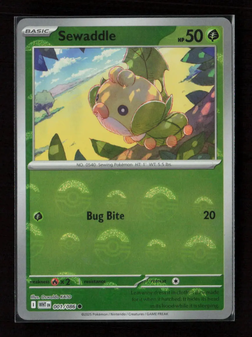 Sewaddle (Poke Ball Pattern) Common Sv: White Flare 001/086 Nm 1