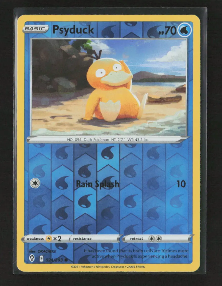Psyduck Common Swsh07: Evolving Skies 024/203 Lp 1